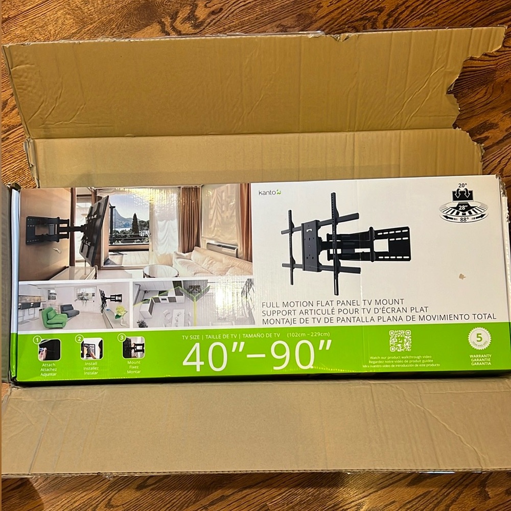 Kanto full motion TV mount